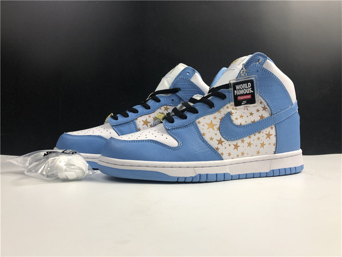 nike dunk high pro sb supreme blue stars 307385-141