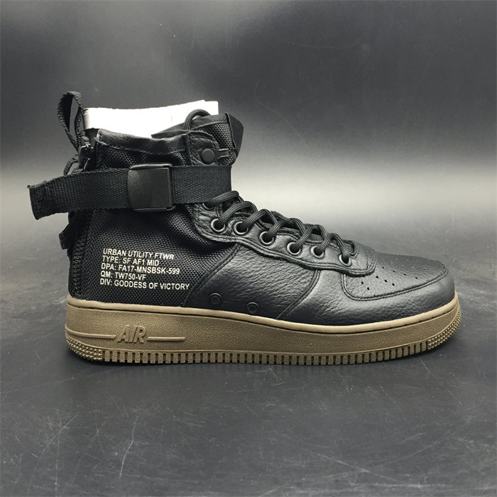 Nike SF Air Force 1 Mid Black Dark Hazel 917753-002