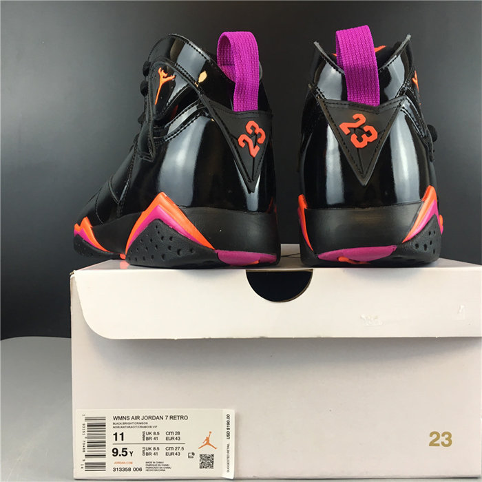 Jordan 7 Retro Black Patent 313358-006