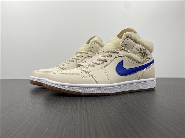 Jordan1 Mid Fleece Pearl White DO2207-264