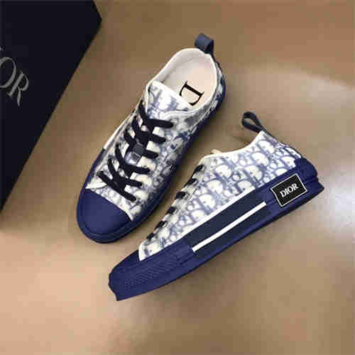 D*or b23 low top oblique sneaker blue