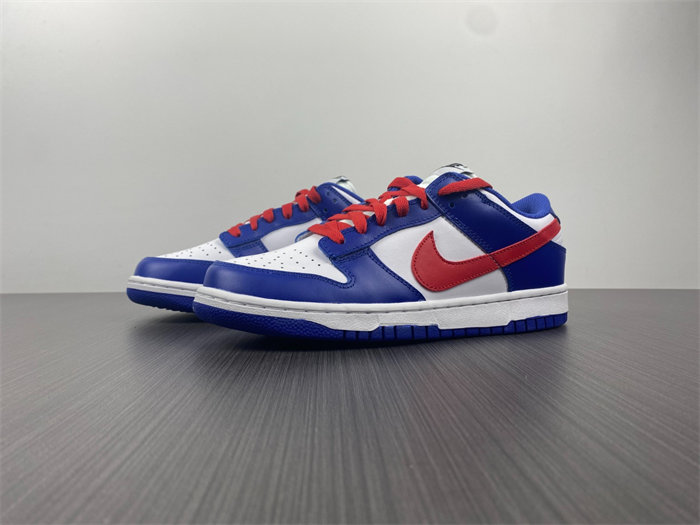 nike dunk low bright crimson game royal cw1590-104