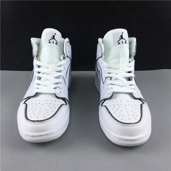 jordan1 mid iridescent reflective white ck6587-100