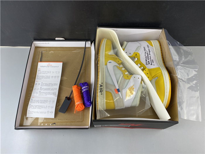 jordan1 retro off-white yellow aq0818-149