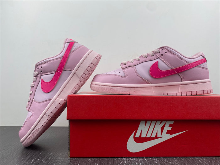 nike dunk low triple pink dh9765-600