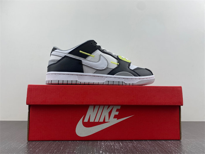 nike dunk low scrap wolf grey light lemon twist dc9723-001