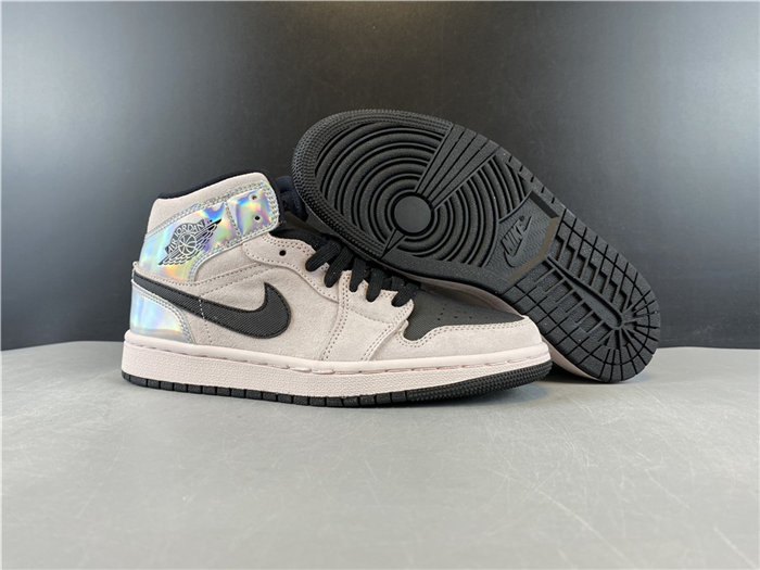 jordan1 mid dirty powder iridescent bq6472-602