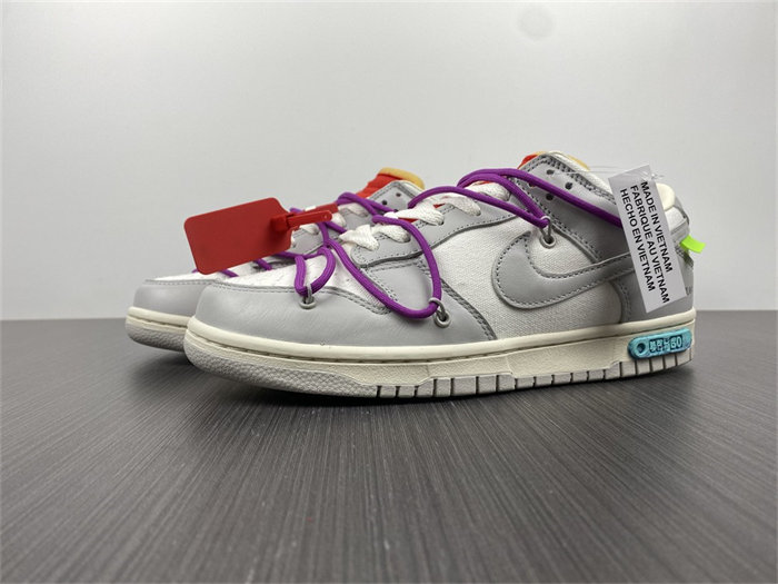 nike dunk low off-white lot 45 dm1602-101