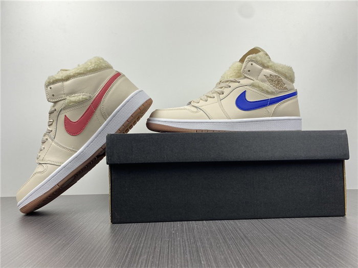 Jordan1 Mid Fleece Pearl White DO2207-264