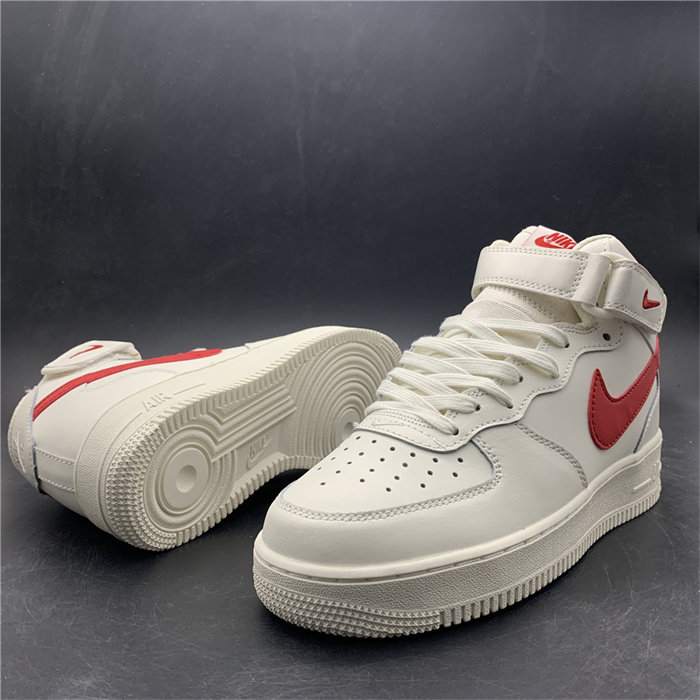 Nike Air Force 1 Mid Sail University Red 315123-126