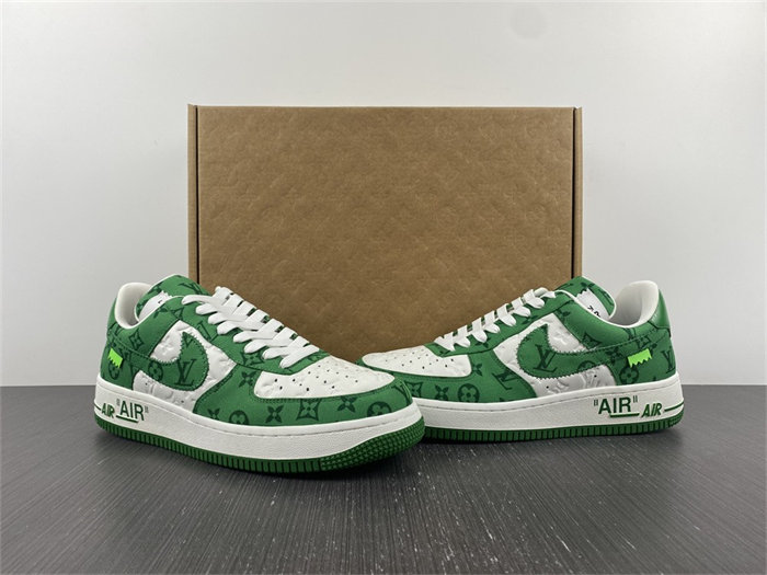 LV Nike Air Force 1 Low By Virgil Abloh White Green