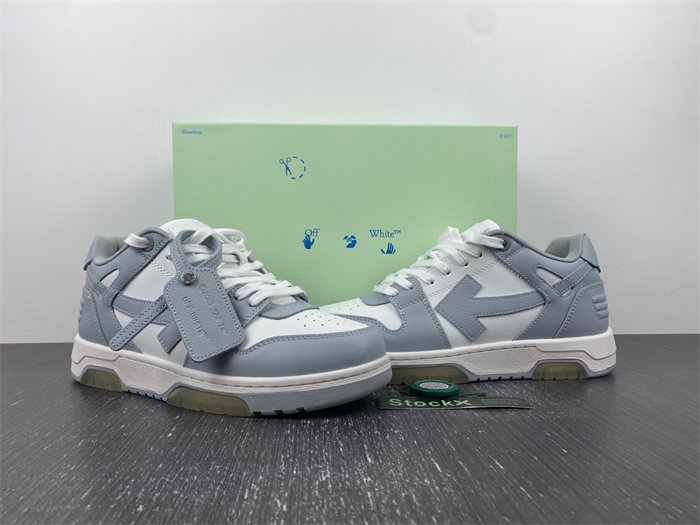 OFF-WHITE Out Of Office &quotOOO" Low Tops Grey White OMIA189C99LEA0040901