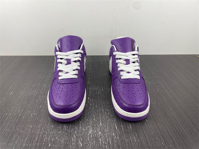 louis vuitton nike air force 1 low by purple white