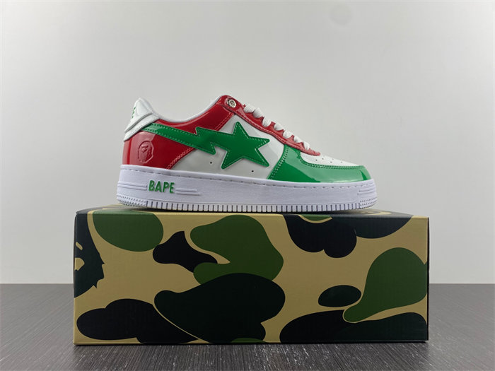 a bathing ape bape sta low green white red