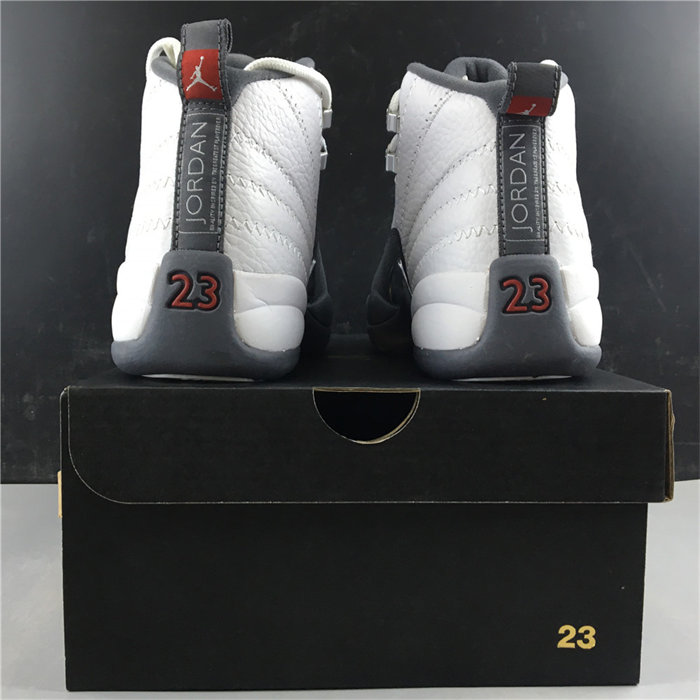 jordan 12 retro white dark grey153265-160