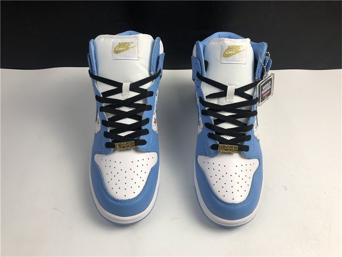 nike dunk high pro sb supreme blue stars 307385-141