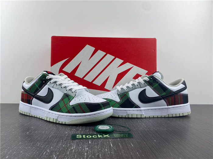 nike dunk low tartan plaid dv0827-100