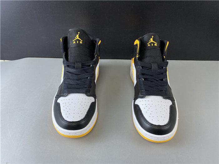 jordan1 mid white black yellow cv5276-107