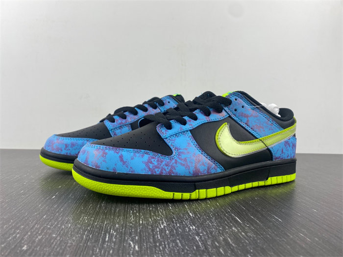 nike dunk low se acid wash baltic blue volt dv1694-900