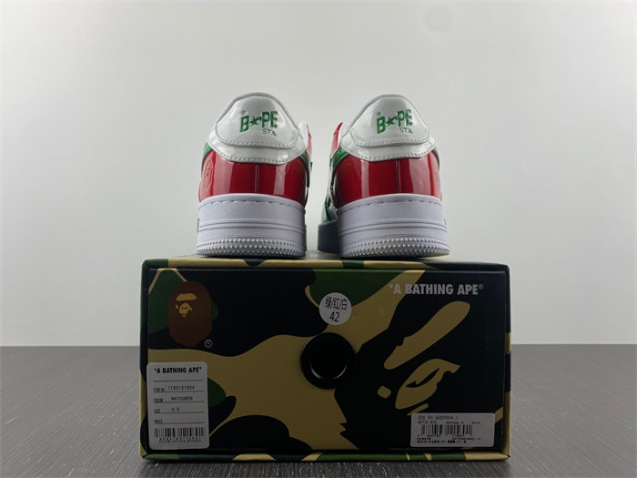 a bathing ape bape sta low green white red