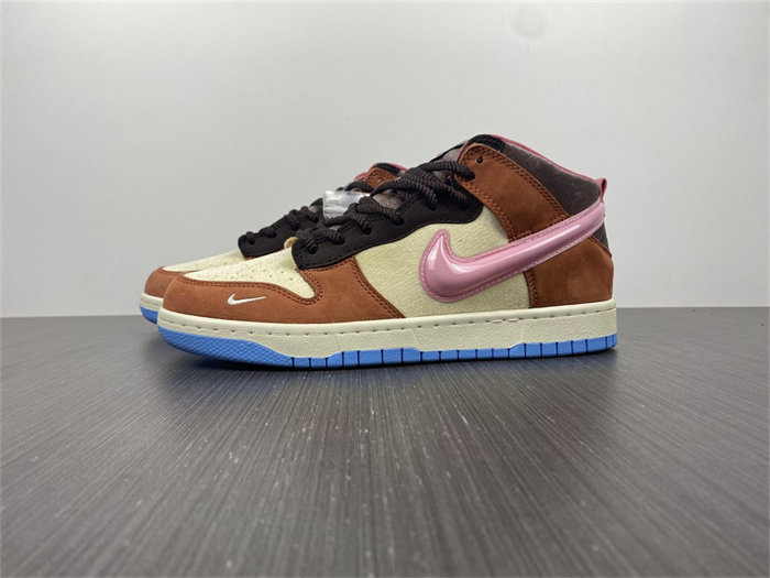 nike dunk mid social status free lunch chocolate milk dj1173-700