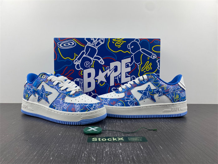 a bathing ape bape sta medicom toy bearbrick camo blue