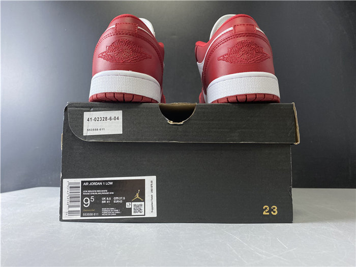 Jordan1 Gym Red White 553558-611