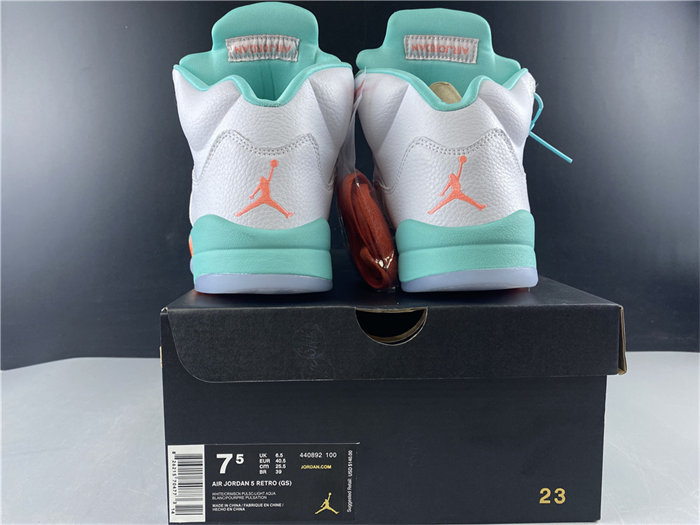 jordan5 light aqua (gs) 440892-100