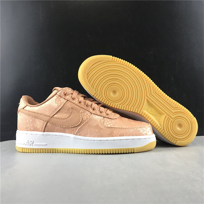 nike air force 1 low clot rose gold silk cj5290-600