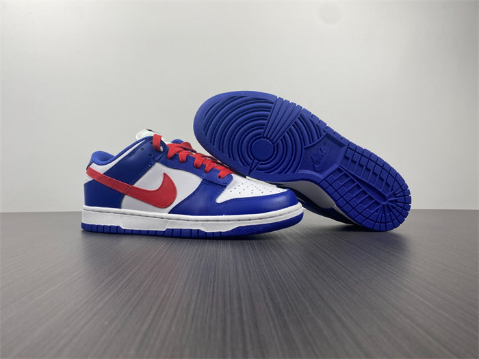 nike dunk low bright crimson game royal cw1590-104