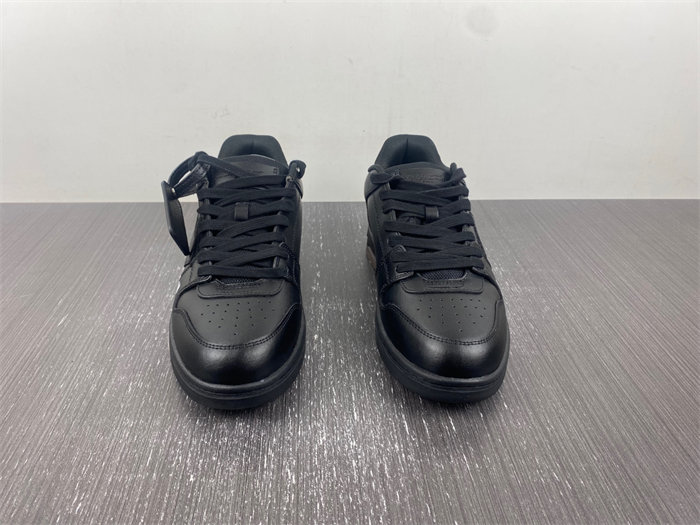 OFF-WHITE OOO Low Tops "For Walking" Black White OMIA189S21LEA0041001