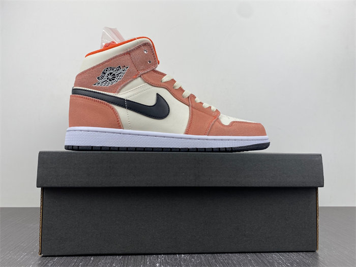 jordan 1 mid se orange suede dv1336-800