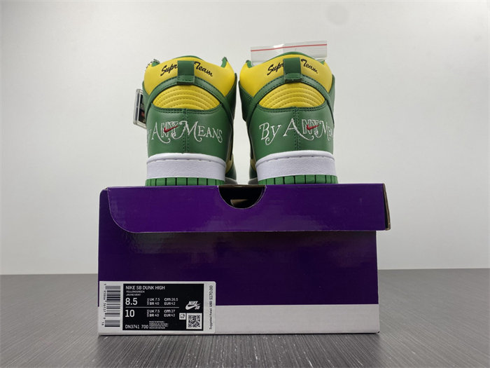 nike sb dunk high supreme by any means brazil dn3741-700