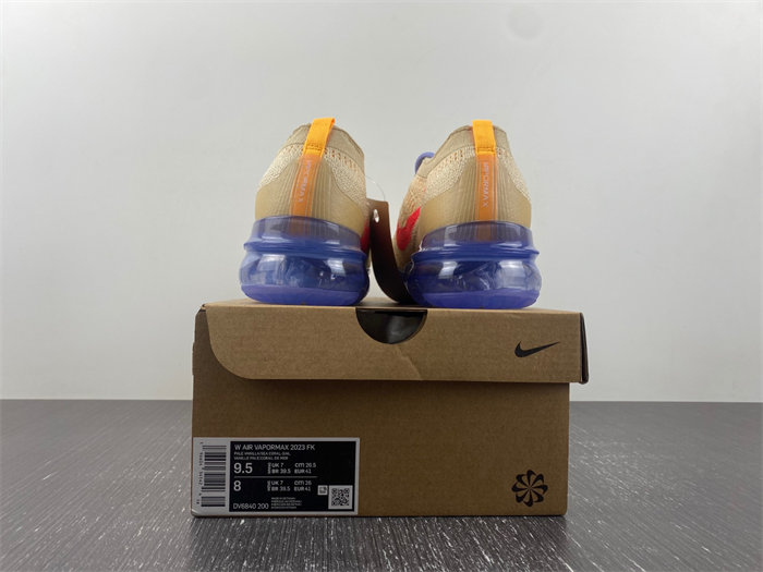 nike air vapormax 2023 flyknit pale vanilla sea coral dv6840-200