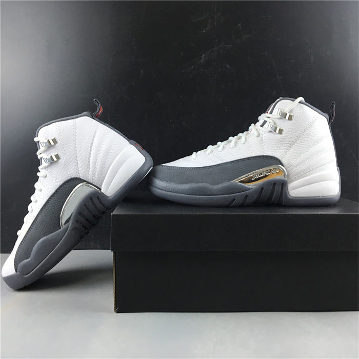 Jordan 12 Retro White Dark Grey153265-160