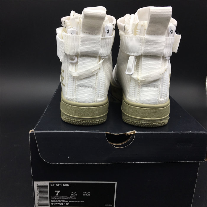 nike sf air force 1 mid ivory olive 917753-101