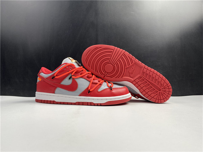 nike dunk low off-white university red ct0856-600