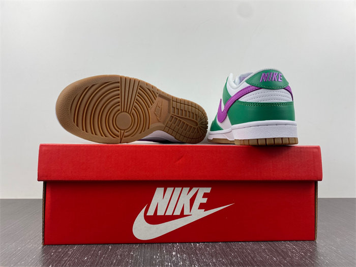 nike dunk low white stadium green fuchsia fd9922-151