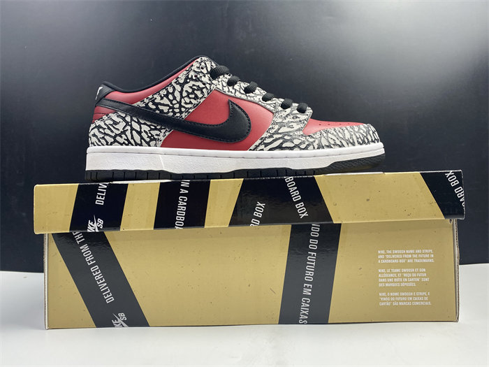 nike dunk sb low supreme red cement 313170-600