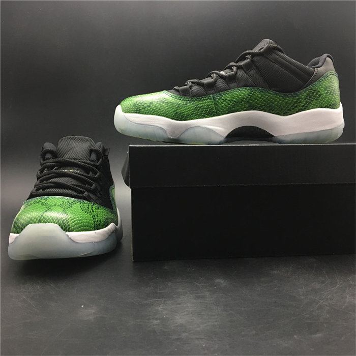 jordan 11 retro low green snakeskin 528895- 033