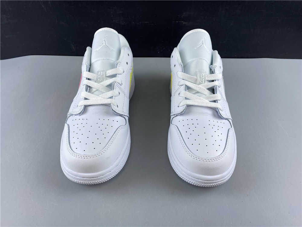 jordan1 low white neon cw7035-100