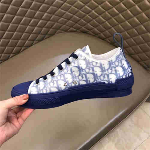 D*or b23 low top oblique sneaker blue