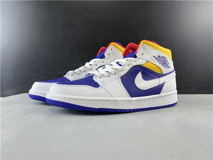 jordan1 mid royal blue laser orange 554724-131