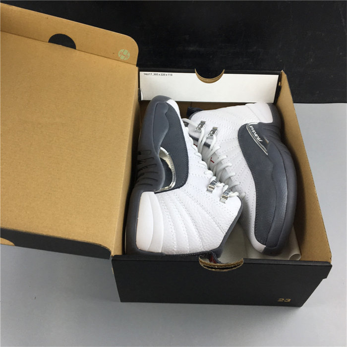 Jordan 12 Retro White Dark Grey153265-160