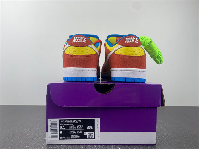 nike sb dunk low pro bart simpson bq6817-602