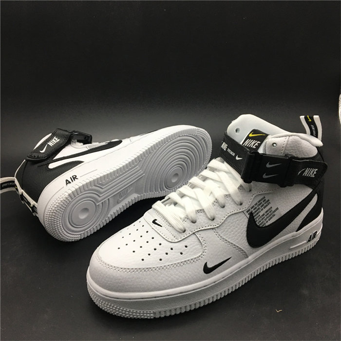 nike air force 1 mid utility white black 804609-103