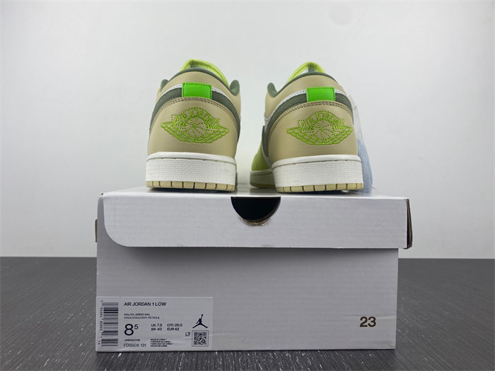 jordan 1 low sail white oil green fd9906-131