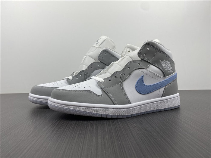 Jordan1 Mid Wolf Grey Aluminum BQ6472-105