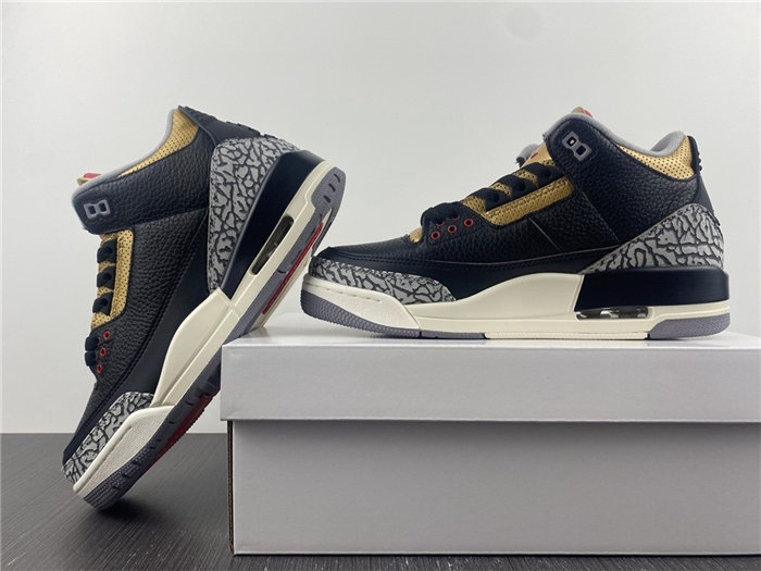 jordan 3 retro black cement gold ck9246-067