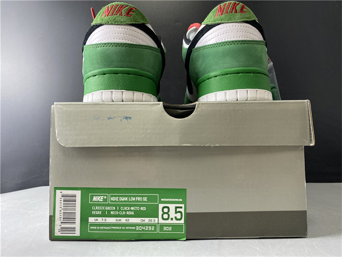 nike dunk sb low heineken 304292-302